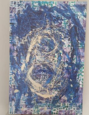 "Electric Blue Vortex" – Original Abstract Action Painting